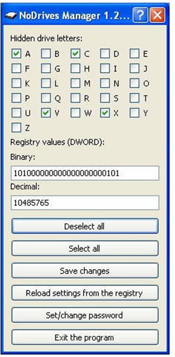 NoDrives Manager