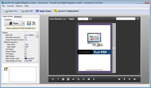 Boxoft Free Digital Magazine Creator