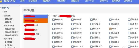 超级店长怎样给天猫子账号开权限