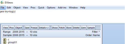EViews�����ر����ôȡ����