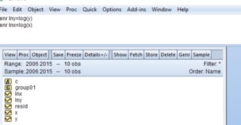 EViews�����ر����ôȡ����