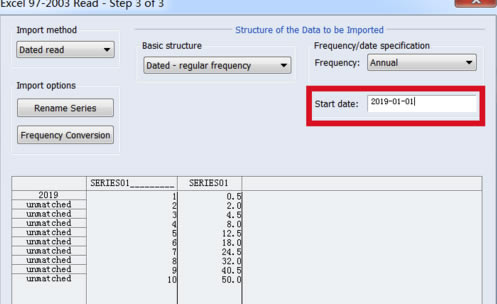��ν�Excel���ݵ���EViews8.0�ر��