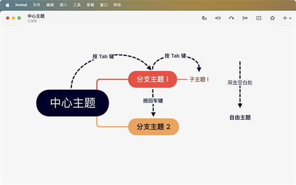 Xmind思维导图最新破解版怎么使用