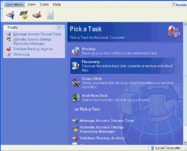Acronis True Image恢复系统1