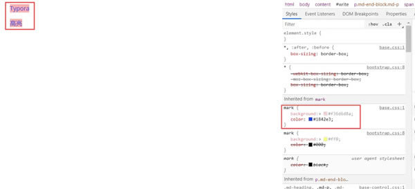 Typora��ô�ı�������ɫ