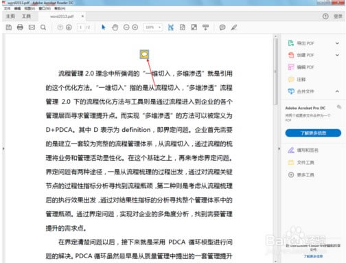 Adobe Reader2020怎么插入注释