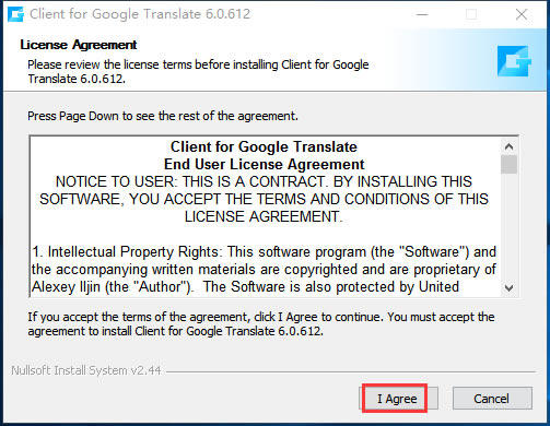 谷歌翻译器截图