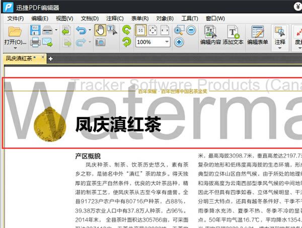 迅捷PDF编辑器去水印特别版怎么去除水印