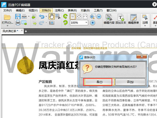 迅捷PDF编辑器去水印特别版怎么去除水印