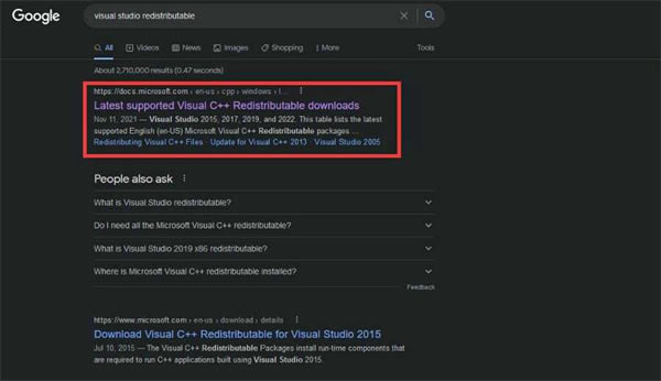 Visual C++ Redistributable安装步骤1