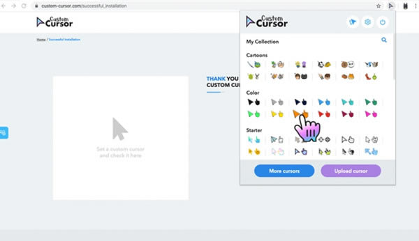 Custom Cursor插件使用方法2