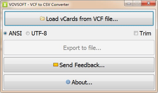 VovSoft VCF to CSV Converterٷ