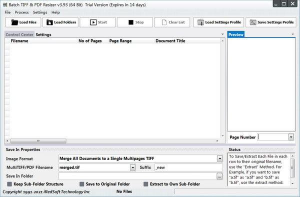 Batch TIFF PDF Resizer 