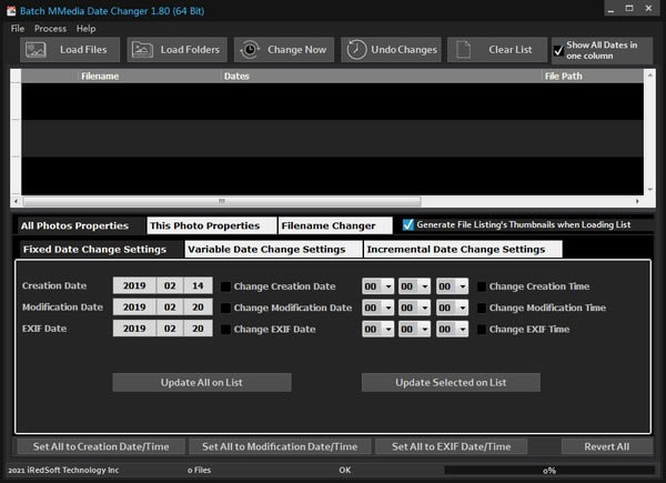 Batch MMedia Date Changer 