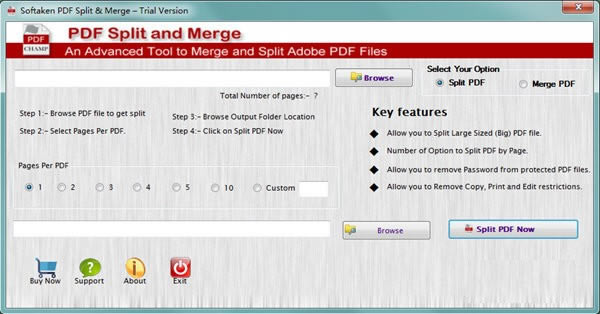 Softaken PDF Split Mergeٷ