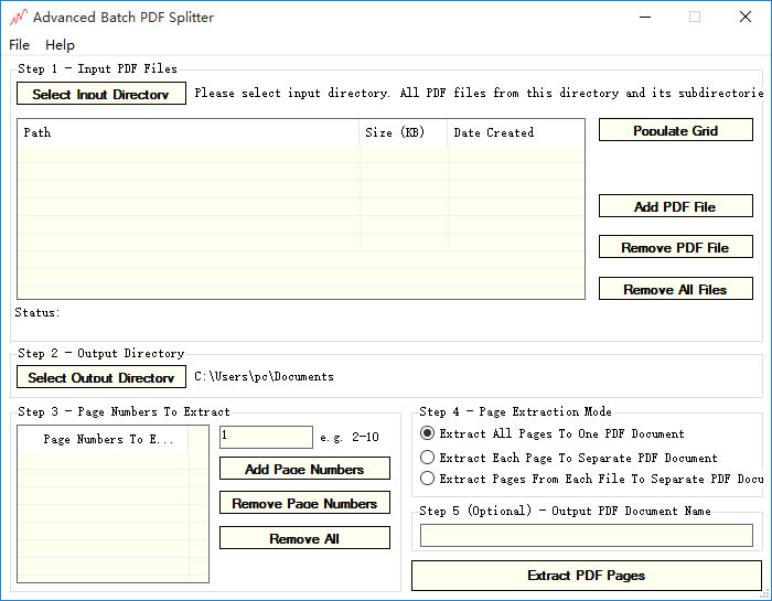 Advanced Batch PDF Splitter 