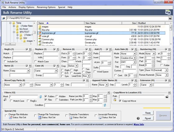 Bulk Rename UtilityءBulk Rename Utilityİ v3.4.1.0 °