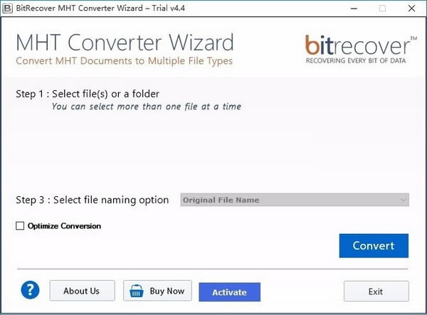 BitRecover MHT Converter Wizardر