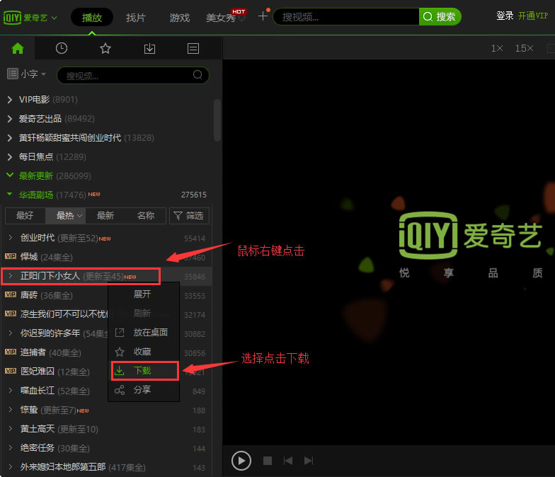 爱奇艺官方版下载 爱奇艺电脑版使用方法器截图3