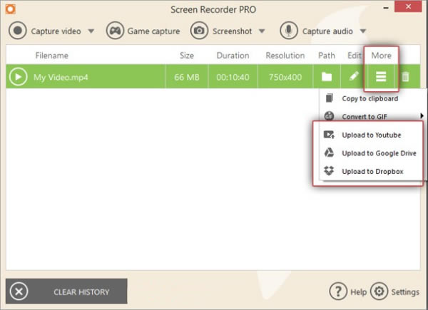 Icecream Screen Recorder编辑并共享录音截图3
