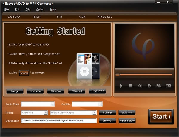 4Easysoft DVD to MP4 Converter 1ͼƬ