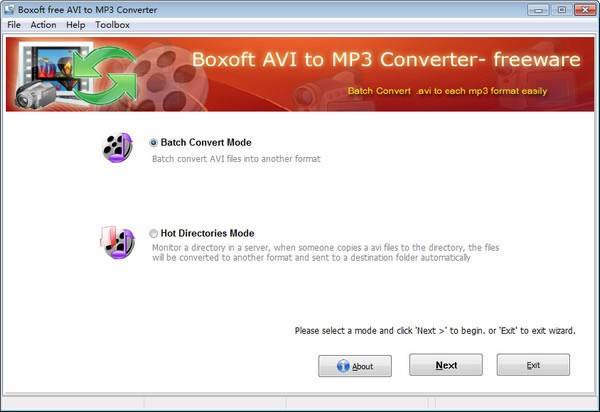 Boxoft free AVI to MP3 Converter