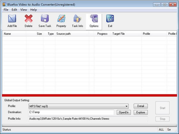 Bluefox Video to Audio Converter