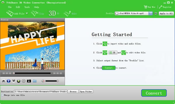 【7thShare 3D Video Converter官方正式版下载】7thShare 3D Video Converter(视频转换器) v5.8.8 官方正式版