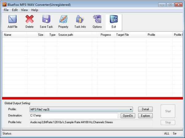 【Bluefox MP3 WAV Converter下载】Bluefox MP3 WAV Converter(MP3/WAV音频格式转换工具) v3.01 官方正式版