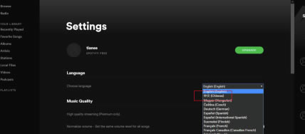 Spotify电脑版怎么设置中文