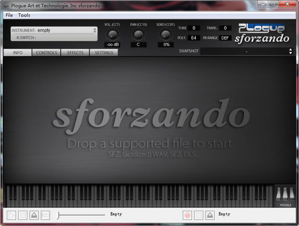 Plogue SforzandoٷʽءPlogue Sforzando(SFZ) v1.848 ٷʽ