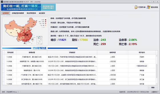 肺炎疫情实时动态查询软件功能介绍