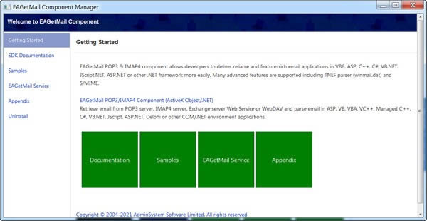 EAGetMail Component Manager-电子邮件组件管理工具-EAGetMail Component Manager下载 v5.2.1.7官方版