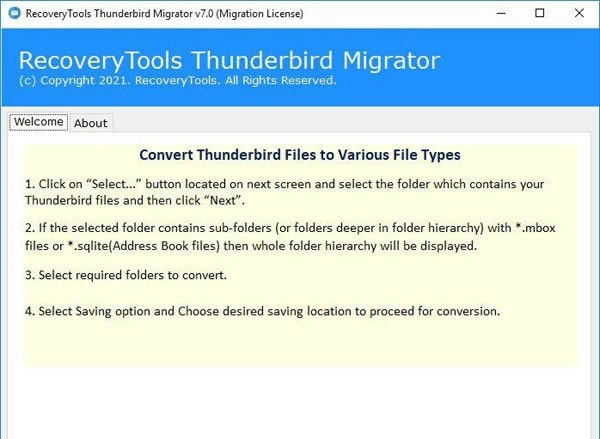 RecoveryTools Thunderbird Migrator-邮件工具-RecoveryTools Thunderbird Migrator下载 v7.0官方版