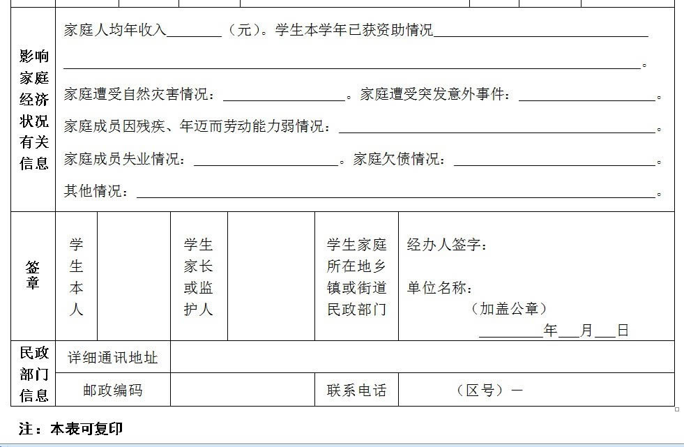 高校学生家庭情况调查表模板-高校学生家庭情况调查表模板下载 vword官方版