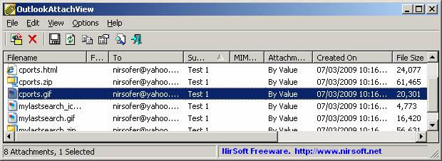 OutlookAttachView-邮件附件查看器-OutlookAttachView下载 v3.4.0.0官方版