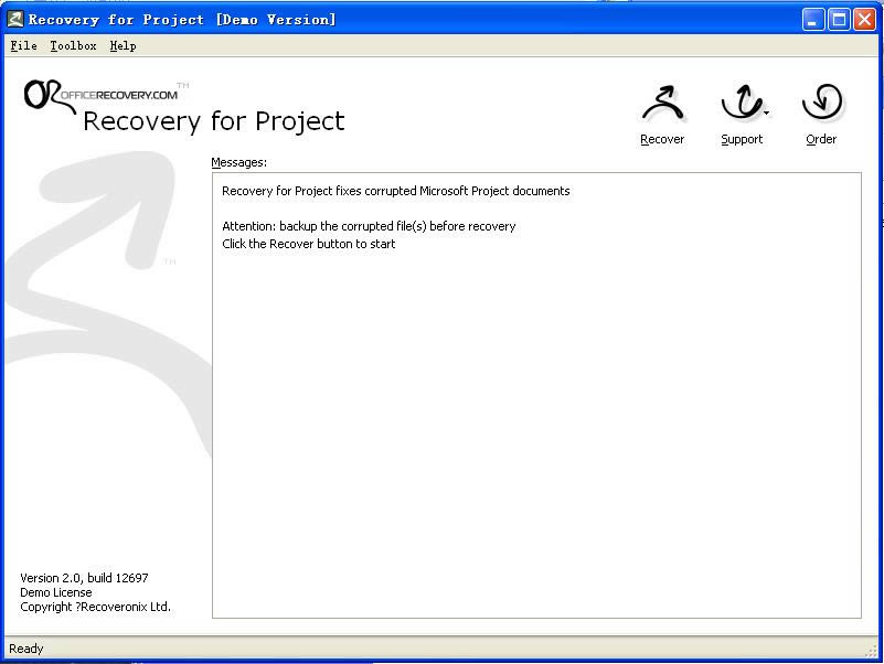 Recovery for Project-Project文件修复工具-Recovery for Project下载 v2.0.12697官方版