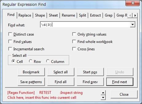 Excel正则表达式查找插件(Regular Expression Find)-Excel正则表达式查找插件(Regular Expression Find)下载 v2.83官方版