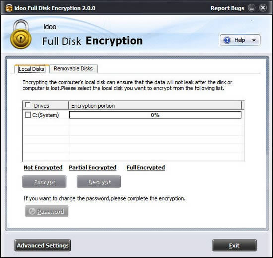 idoo Full Disk Encryption-硬盘加密软件-idoo Full Disk Encryption下载 v2.0.0官方版