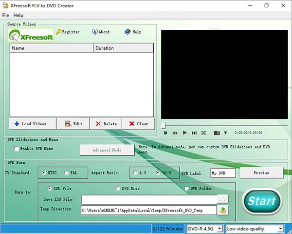 XFreesoft FLV to DVD Creator(̿¼)