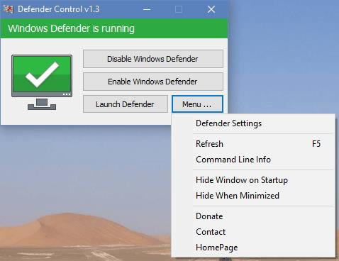 Defender Control-Defender关闭工具-Defender Control下载 v1.9免费中文版