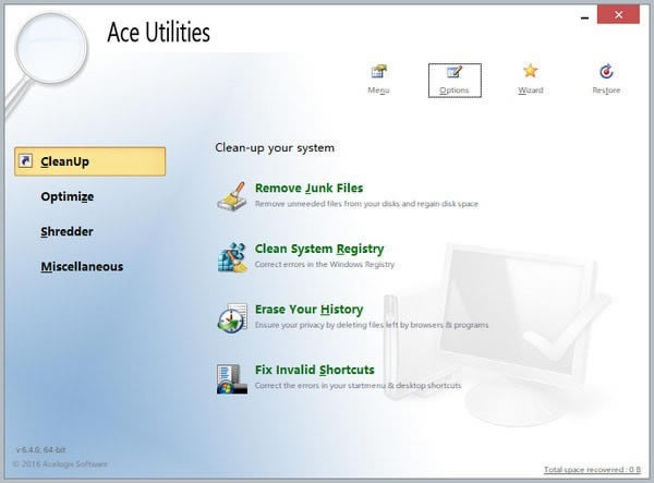 Ace Utilities-系统垃圾清理工具-Ace Utilities下载 v6.6.0.300绿色版