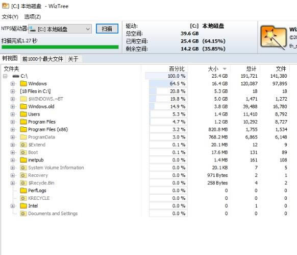 WizTree去广告清爽版-硬盘驱动器软件-WizTree去广告清爽版下载 v3.35绿色中文版