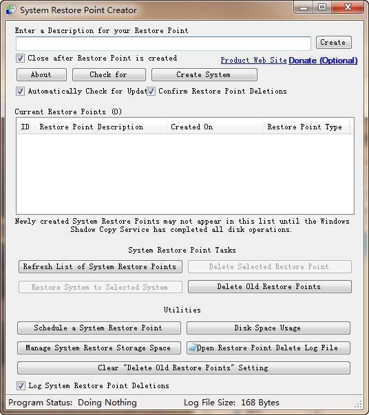 Restore Point Creator-ԭ㹤-Restore Point Creator v7.0.40.0ٷ