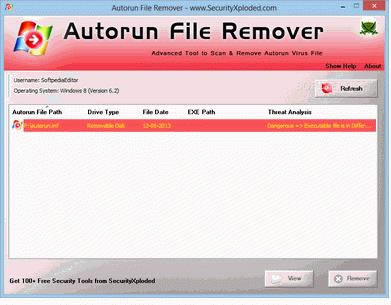 Autorun File Remover-系统安全扫描软件-Autorun File Remover下载 v4.0官方版