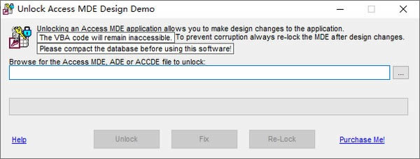 Unlock Access MDE Design(MS Access MDE)