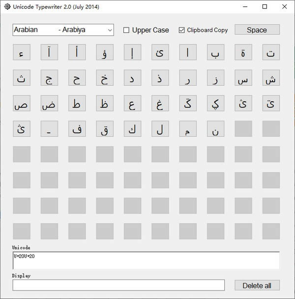 Unicode Typewriter(ʻ㷭ѵ)