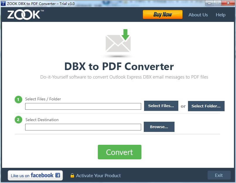 ZOOK DBX to PDF Converterͼ